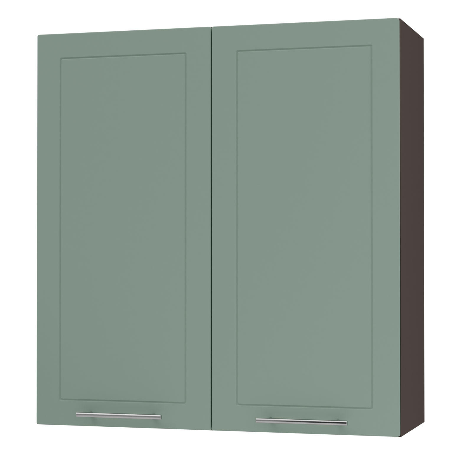 KÜCHENHÄNGESCHRANK Kvantum W4/90 Mint Matt / Lava Matt 90 / 32,5 / 96cm - Dunkelgrau/Mintgrün, Holz/Holzwerkstoff (90/96/32.5cm) - Feldmann-Wohnen