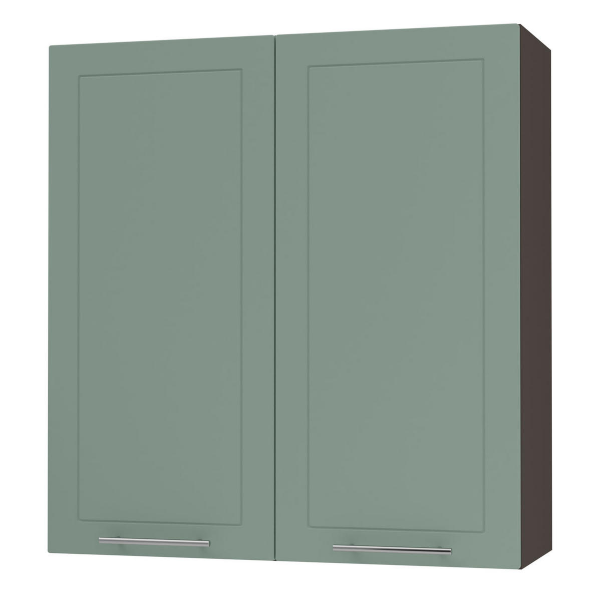 KÜCHENHÄNGESCHRANK Kvantum W4/90 Mint Matt / Lava Matt 90 / 32,5 / 96cm - Dunkelgrau/Mintgrün, Holz/Holzwerkstoff (90/96/32.5cm) - Feldmann-Wohnen