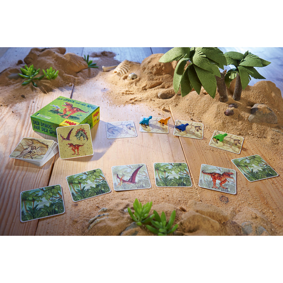 KINDERSPIEL Den Dinos auf der Spur - Multicolor, Naturmaterialien (11/11cm)