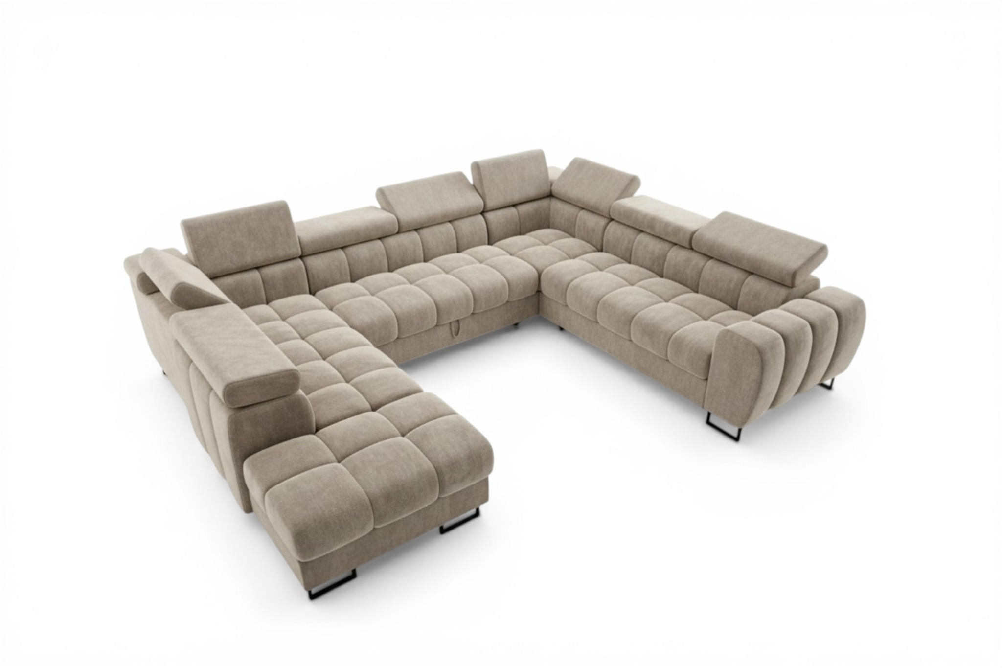 Fun Möbel Wohnlandschaft Beige 265x95x350 cm