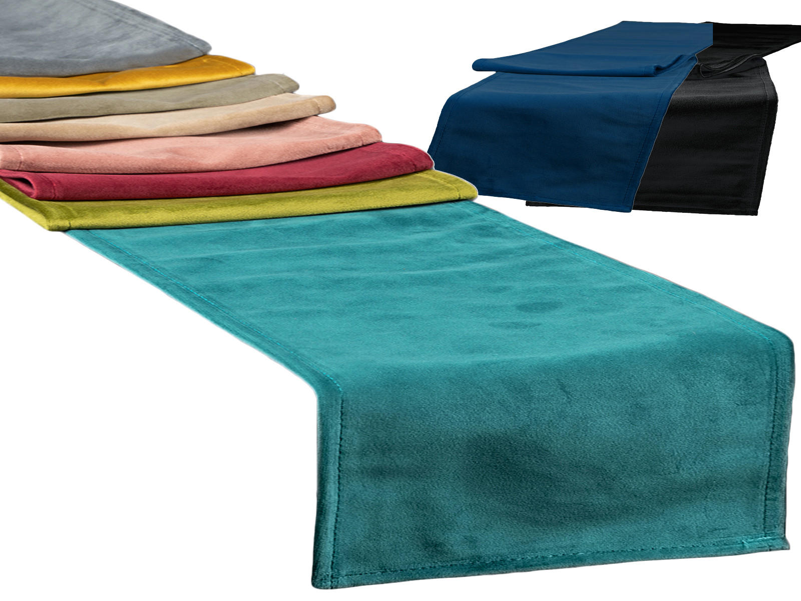 Thumbnail - beties Heimtextil Xl-Tischläufer, Grün, Olivgrün, Textil, Uni, Rechteckig, 40x220 cm, Oeko-Tex® Standard 100, Hergestell...