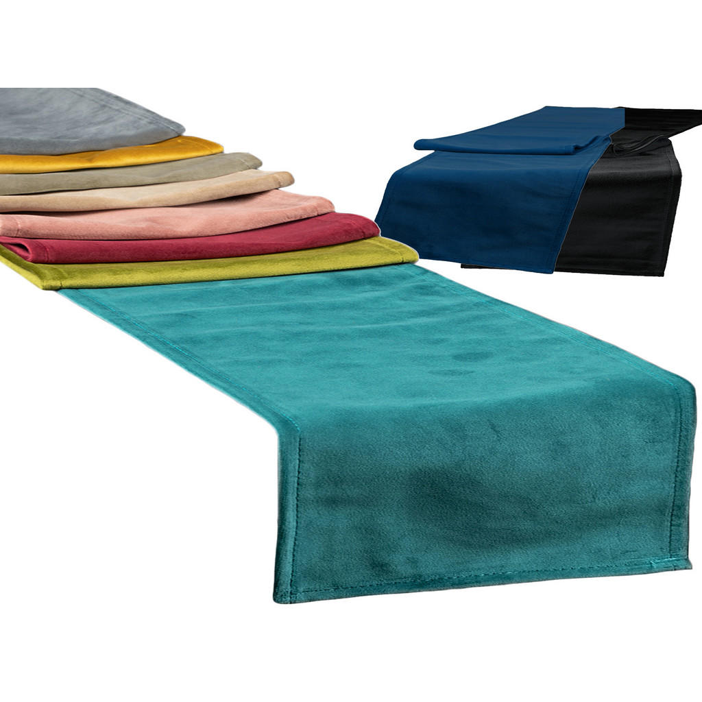 Thumbnail - beties Heimtextil Xl-Tischläufer, Petrol, Textil, Uni, Rechteckig, 40x220 cm, Oeko-Tex® Standard 100, Hergestellt in Eur...