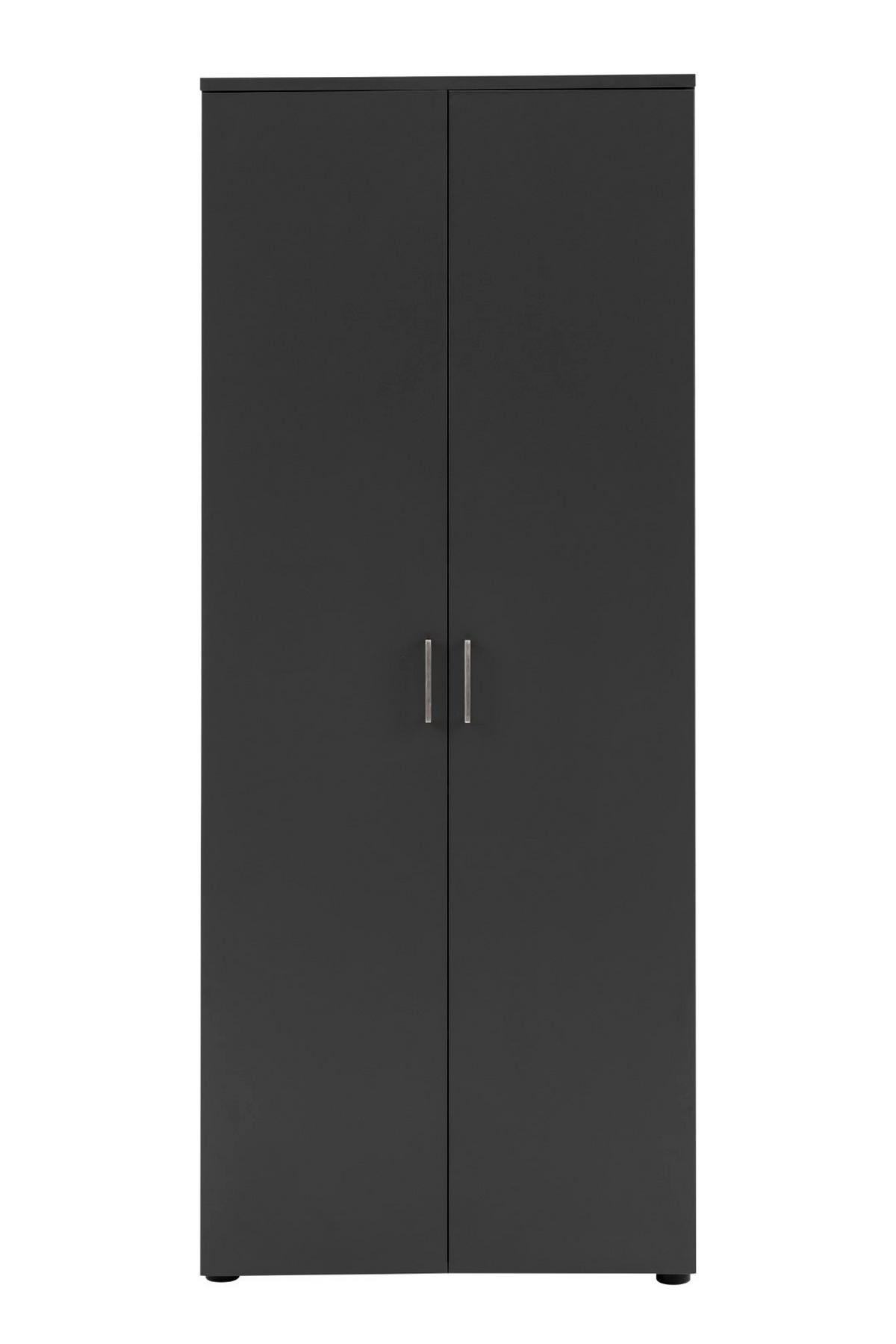 AKTENSCHRANK Hippo Large  200x80x41 cm 5 Fächern & 2 Flügeltüren Anthrazit - Anthrazit, Holz (80/200/41cm) - PROREGAL
