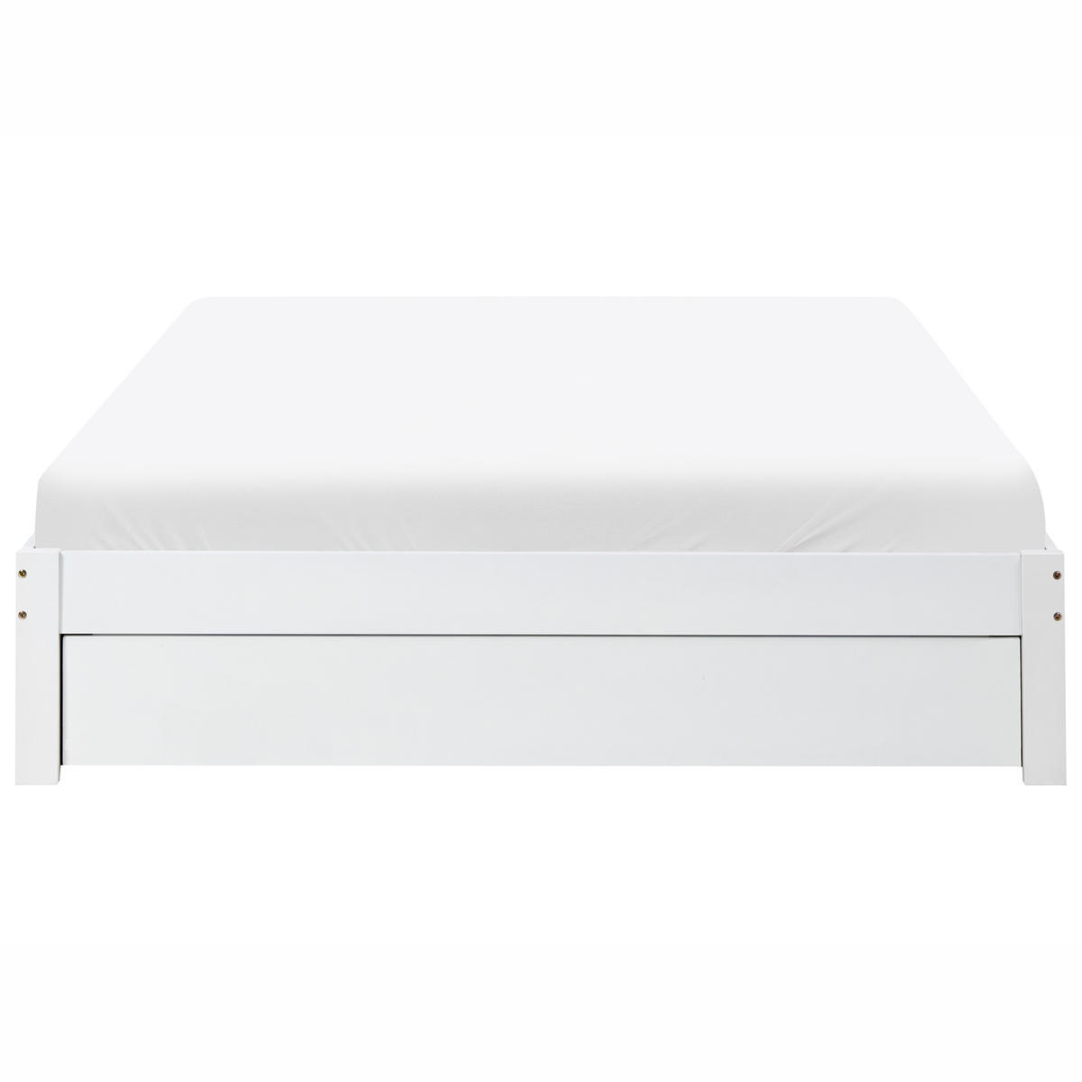 BETT 160/200 cm Dunkelbraun Giat - Dunkelbraun/Weiß, Holz (160/200cm) - Beliani