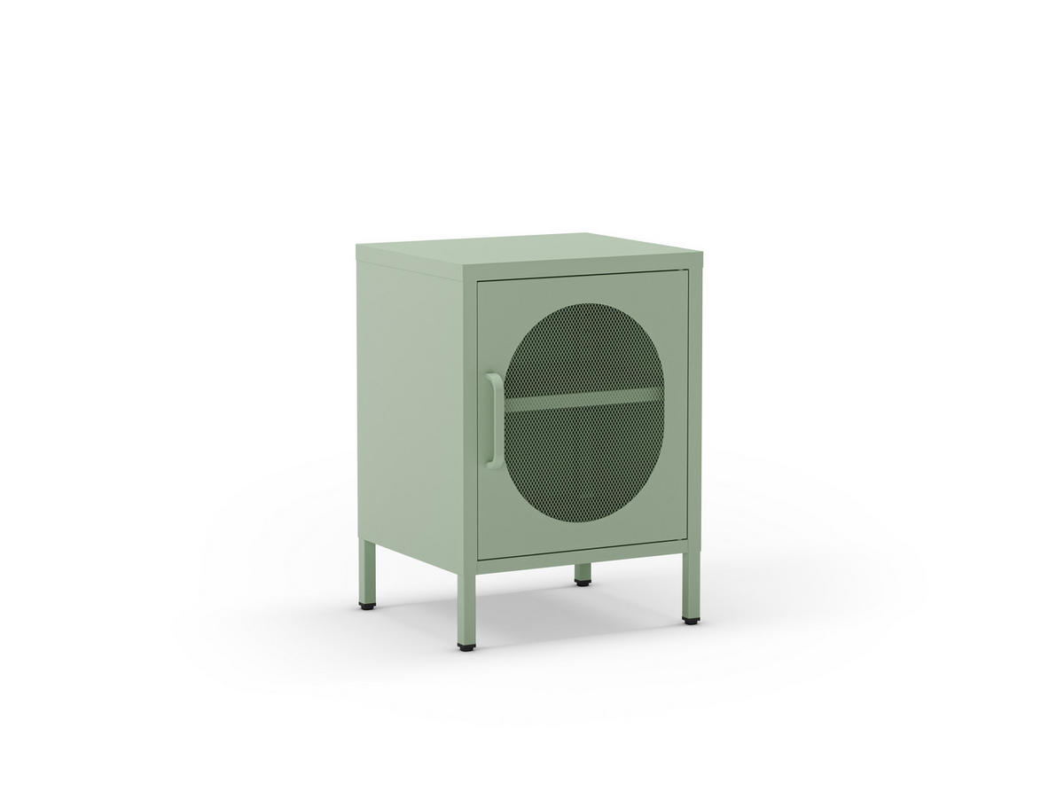 NACHTTISCH Diora Grün 40/35/60 cm - Grün, Metall (35/60/40cm) - Drawer