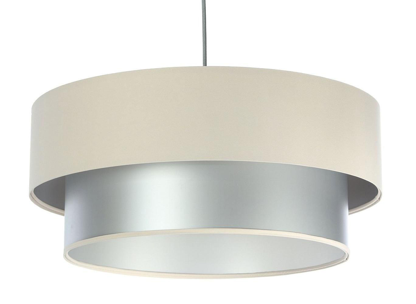 HÄNGELEUCHTE Silber 60/20 cm - Beige/Silberfarben, Kunststoff (60/1/20cm) - ONZENO