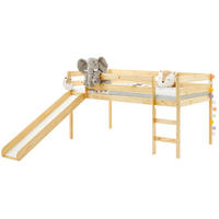 HOCHBETT MIT RUTSCHE BENNY 90X200 CM - Naturfarben, Holz (97/113/207cm) - IDIMEX