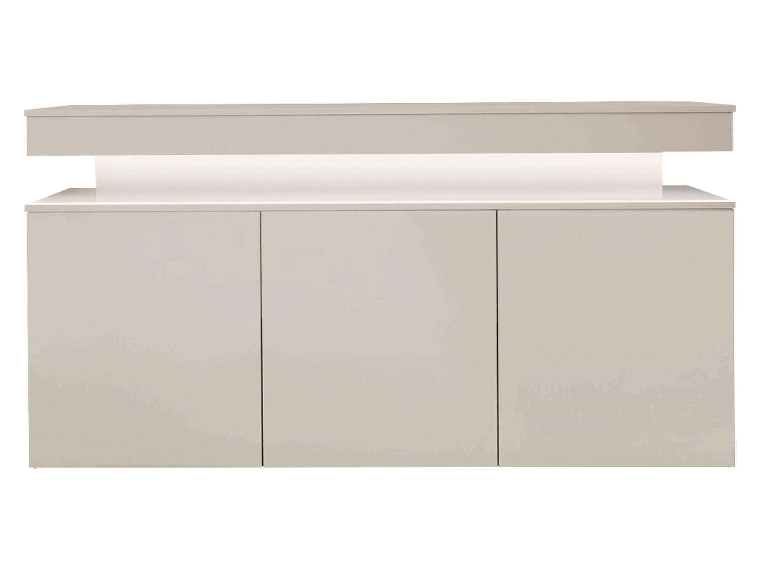 COMODĂ Glossa Bis 3D 160 - nisipiu, material plastic/compozit lemnos (160/83/39cm) - MIRJAN24