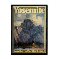 POSTER Yosemite Vintage A4 Schwarzer Rahmen - Schwarz, Papier (29.7/5/21cm) - Nacnic