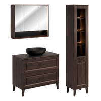 KOUPELNOVÝ NÁBYTEK 100cm Moka 2er-Set Dřevo - hnědá, kompozitní dřevo (100/84.5/46cm) - Petits-meubles