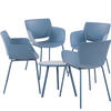 GARTENSITZGRUPPE Kunststoff blau - Blau, Kunststoff - CLP