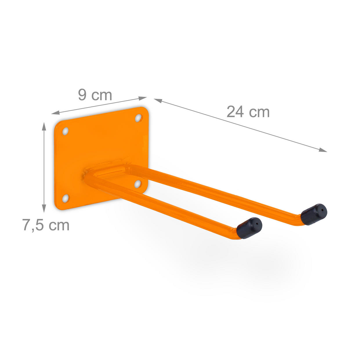 GERÄTEHALTER - Orange, Kunststoff/Metall (9/7.5/24cm) - Relaxdays