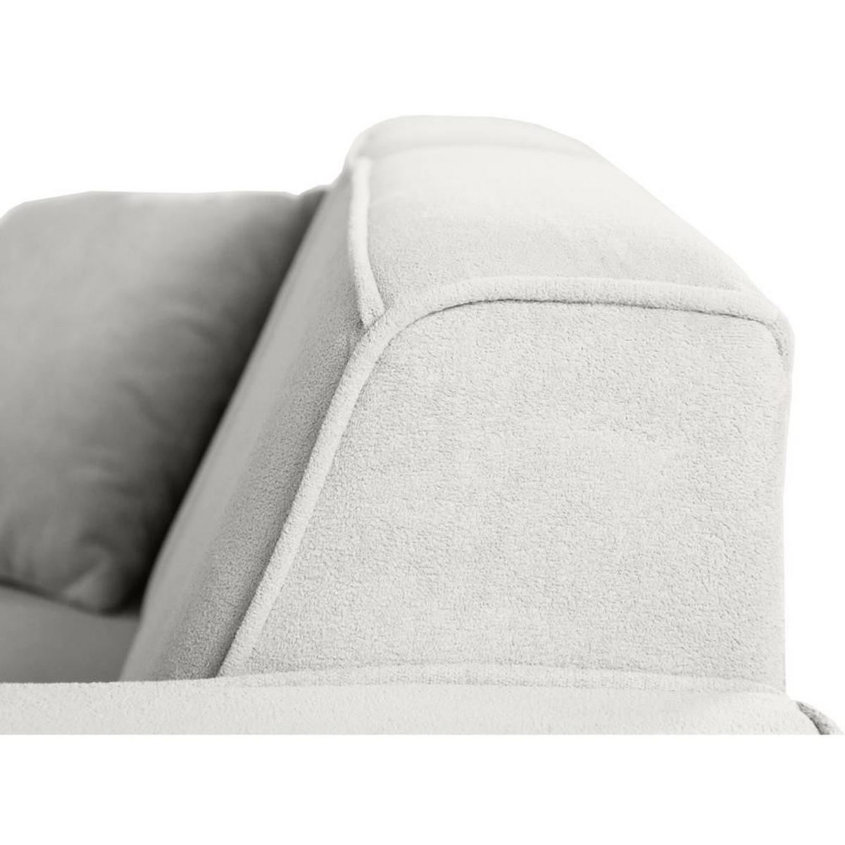 3-SITZER SOFA Pedro ohne Schlaffunktion hellbeige - Beige/Schwarz, Textil (215/75/88cm) - Beautysofa