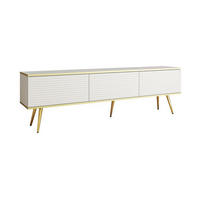 LOWBOARD – 175 cm – Oro Mdf – Mit Füßen – TV-GEN0313 - Weiß, Holzwerkstoff (175/30/32cm) - hi-markt