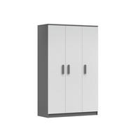 KINDERKLEIDERSCHRANK INGE 19 120/192/50 cm Weiß+Grau/Grau - Weiß/Grau, Holzwerkstoff (120/192/50cm) - Deine Möbel 24