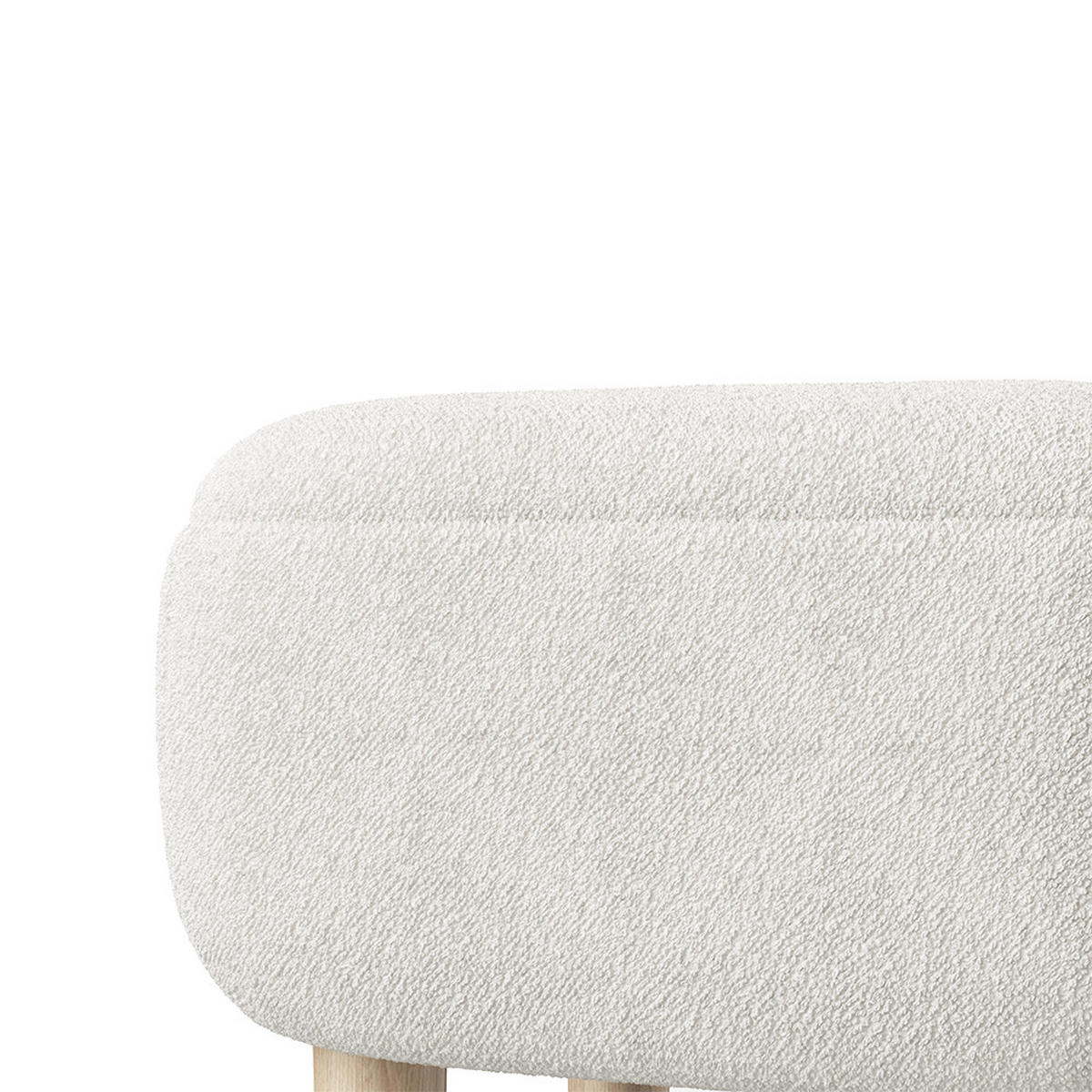 POLSTERHOCKER 45/45/36 cm Gummibaumholzbeine Leinen Beige - Beige/Naturfarben, Holz/Textil (45/36/45cm) - Livingandhome