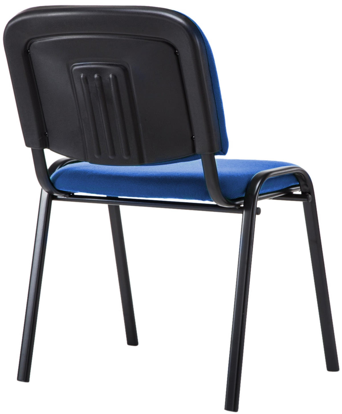 BESUCHERSTUHL Stoff Blau - Blau/Schwarz, Textil/Metall (53/83/53cm) - CLP