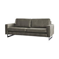 SOFA VILNIUS Anthrazit Kunstleder - Anthrazit/Schwarz, Textil (206/85/99cm) - KAWOLA
