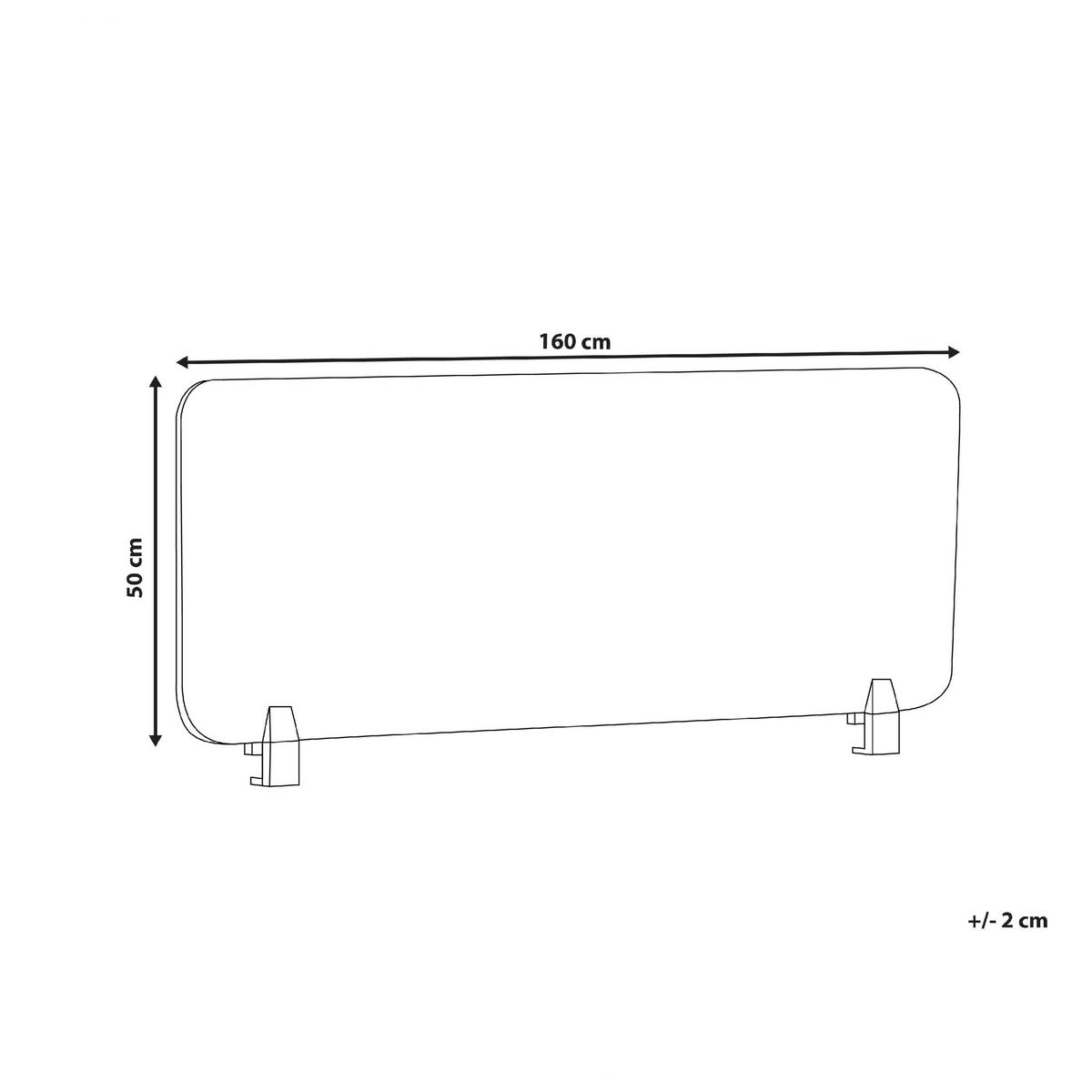 SCHREIBTISCHTRENNWAND 160 x 50 cm Beige Split - Beige, Textil (160/50/1cm) - Beliani