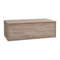 WASCHBECKENUNTERSCHRANK hängend - Holzfarben hell - 94 cm - TEANA II - Naturfarben, Holz (94/32/47cm) - Vente-Unique