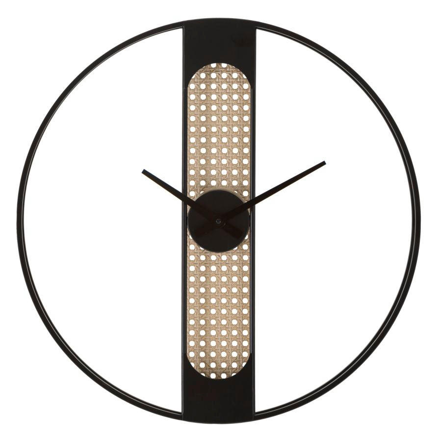 Mauro Ferretti Wanduhr Schwarz, Creme 60x60x5 cm
