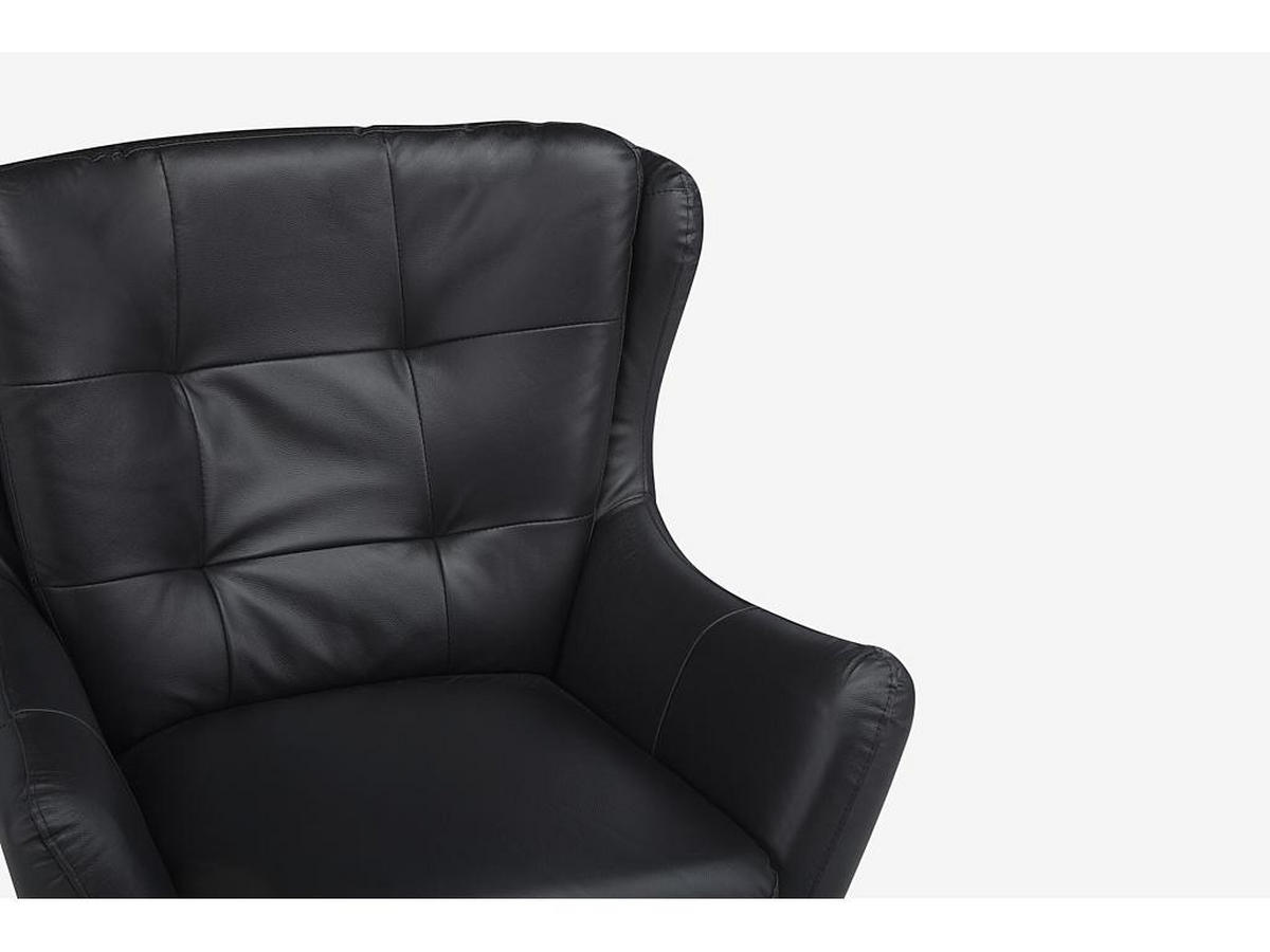 DREHSESSEL - Leder - Schwarz - ANABA - Schwarz, Leder (82/95/81cm) - Vente-Unique