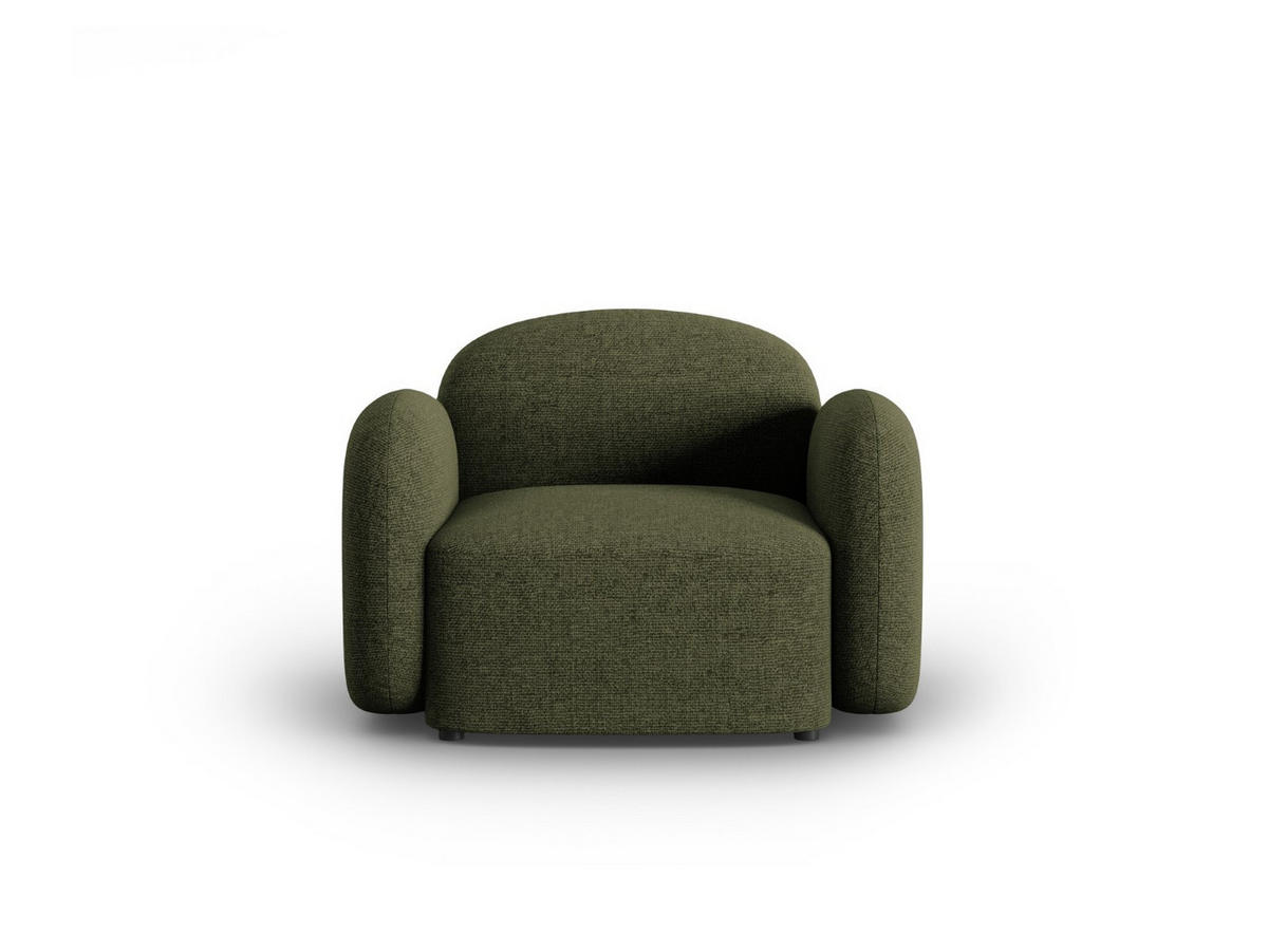 SESSEL Blair aus Chenille-Stoff grün meliert - Grün, Textil (87/80/119cm) - Micadoni