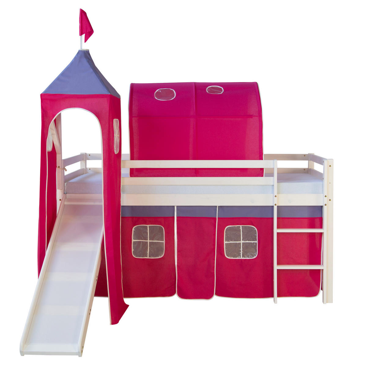 TUNNELSET für Hochbett 90cm Pink - Pink, Textil (90/70/100cm) - Homestyle4u