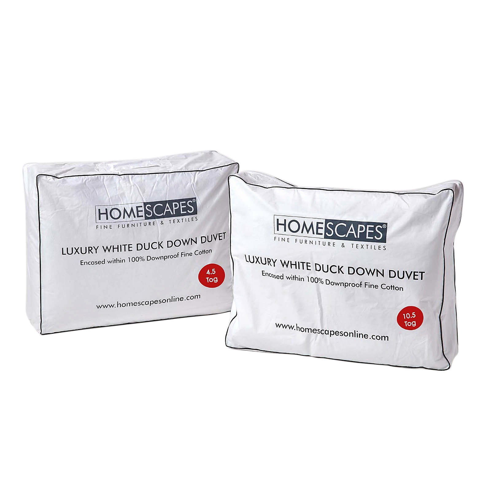 GANZJAHRESBETT 135/200 cm, Kombidecke Enten-Daunen & Federn - Weiß, Textil (135/200cm) - Homescapes