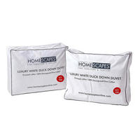 GANZJAHRESBETT 135/200 cm, Kombidecke Enten-Daunen & Federn - Weiß, Textil (135/200cm) - Homescapes