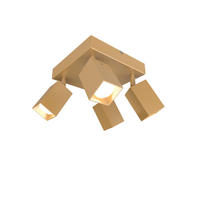 DECKENLEUCHTE - Goldfarben, Metall (25/25/18cm) - Lumicom