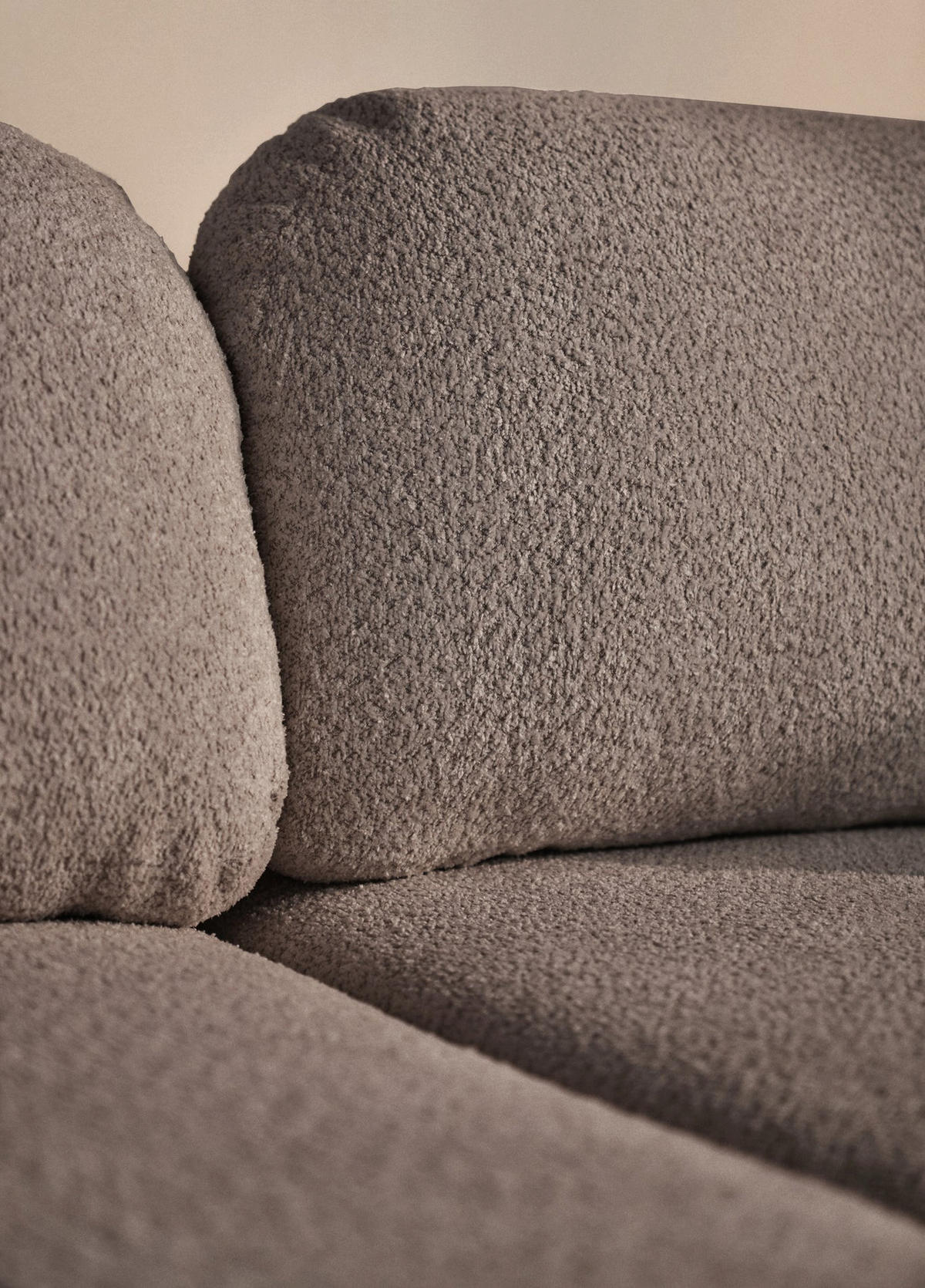 ROHOVÁ pohovka Tvoya, šedohnědé bouclé - černá/šedohnědá, textil/plast (267/175cm) - Selsey