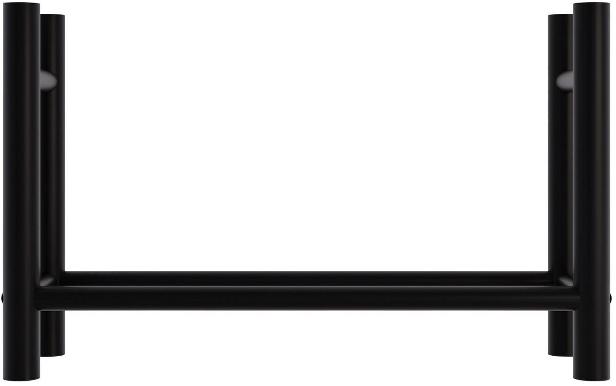 KAMINHOLZREGAL 100/30/60 cm Metall schwarz - Schwarz, Metall (100/60/30cm) - CLP