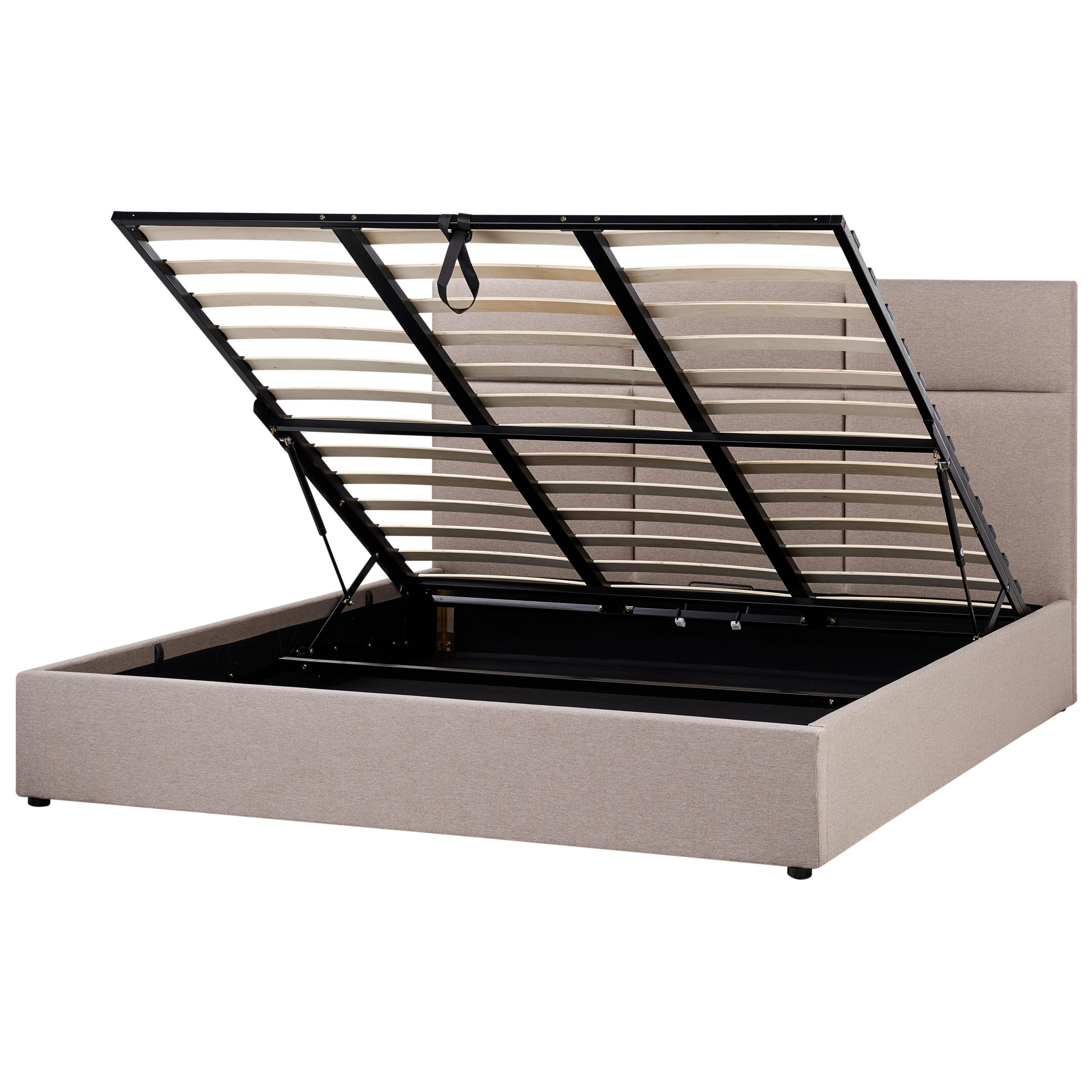 POLSTERBETT 180x200 cm Beige Lagord - Taupe, Textil (180/200cm) - Beliani