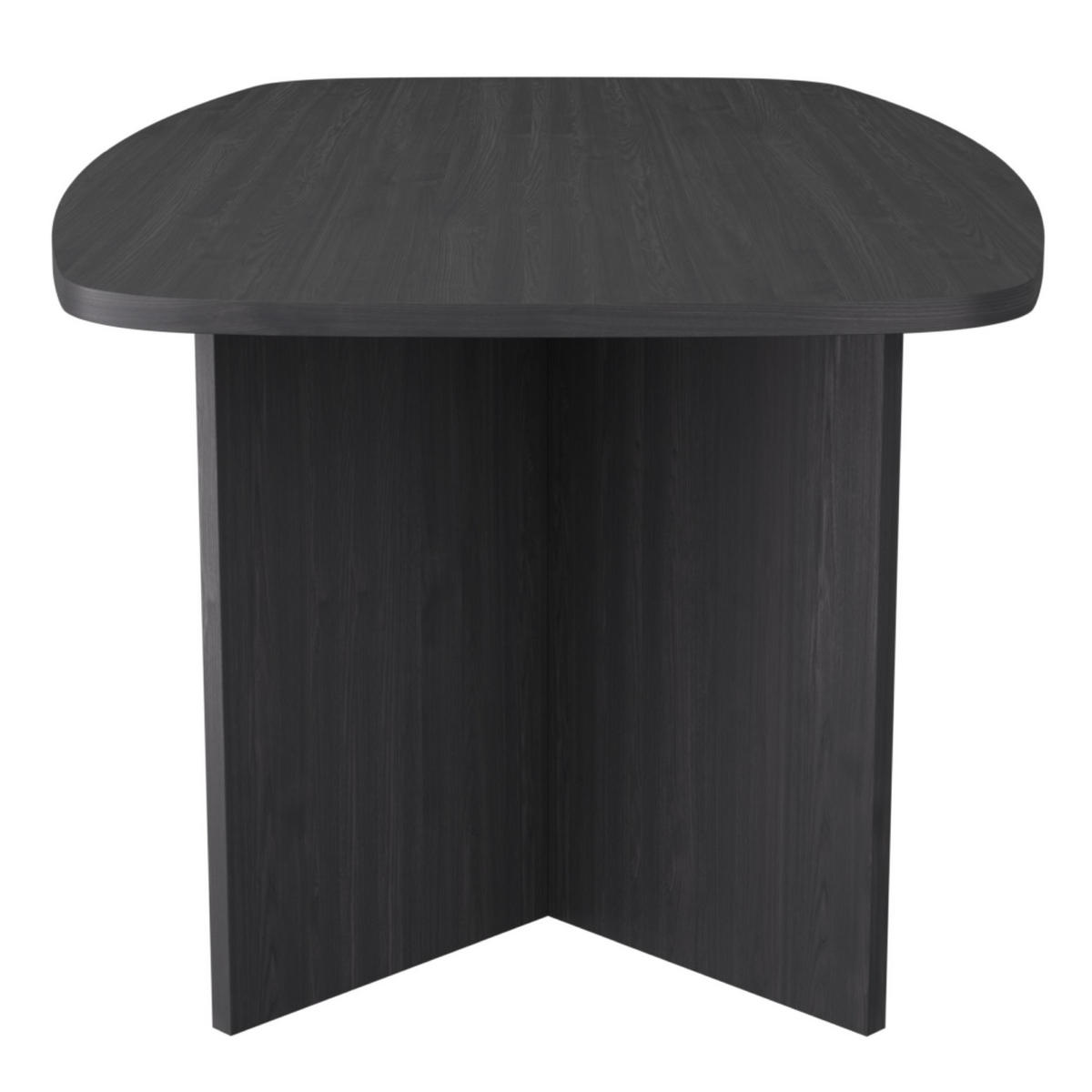 ESSTISCH PIANO Holzoptik Esche Schwarzgrau 190x100 cm - Schwarz, Holzwerkstoff (100/190/74.5cm) - Selsey