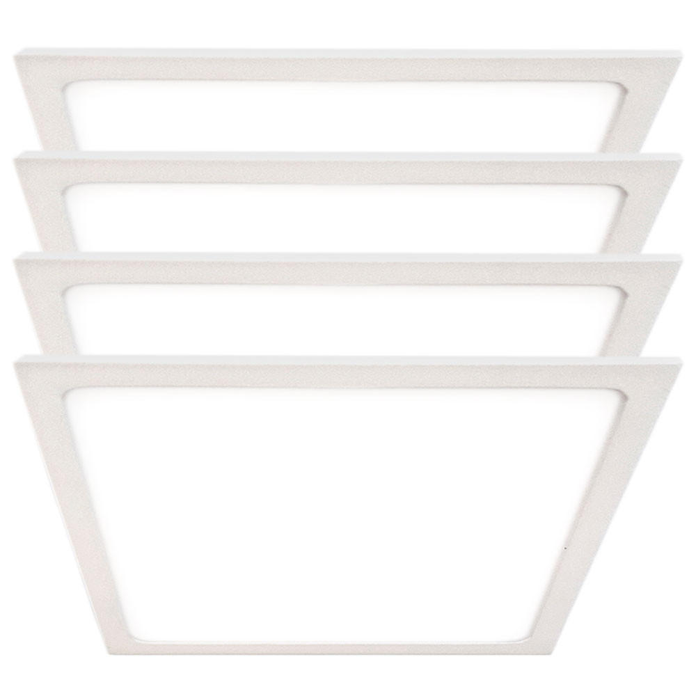 LED DECKENLEUCHTE Aufbau Weiß - Weiß, Metall (14/14/2.4cm)