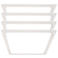 LED DECKENLEUCHTE Aufbau Weiß - Weiß, Metall (14/14/2.4cm)