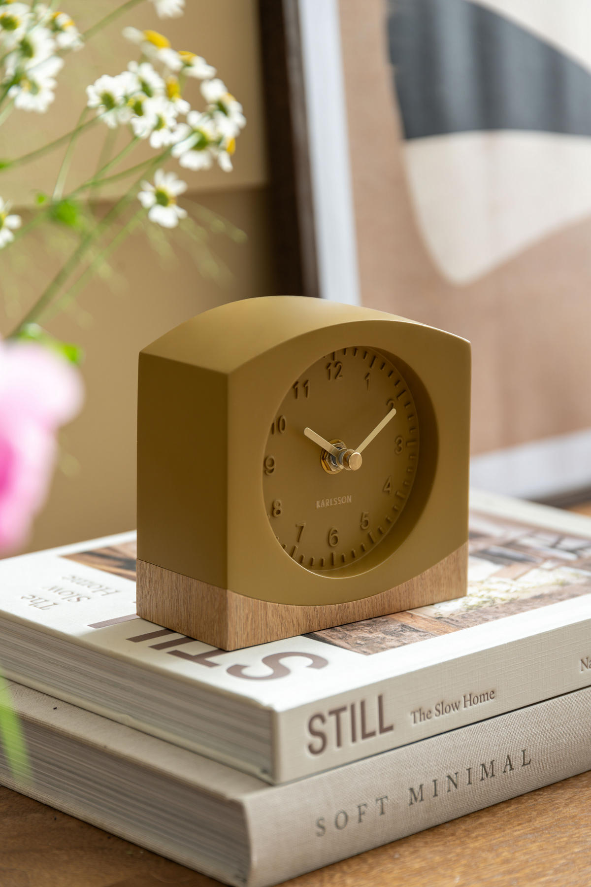 TISCHUHR Paris with Wood - Braun - 12/12,5 cm - Braun, Kunststoff (12/12/12cm) - Karlsson