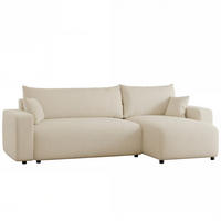 ECKSOFA Luna Mit Schlaffunktion - Creme, Holzwerkstoff/Textil (145/248cm) - Fun Möbel