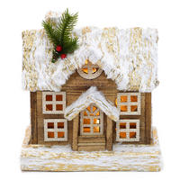 WEIHNACHTSHAUS HTHD0249 - Braun, Holz (15/26/23cm) - Hometopia