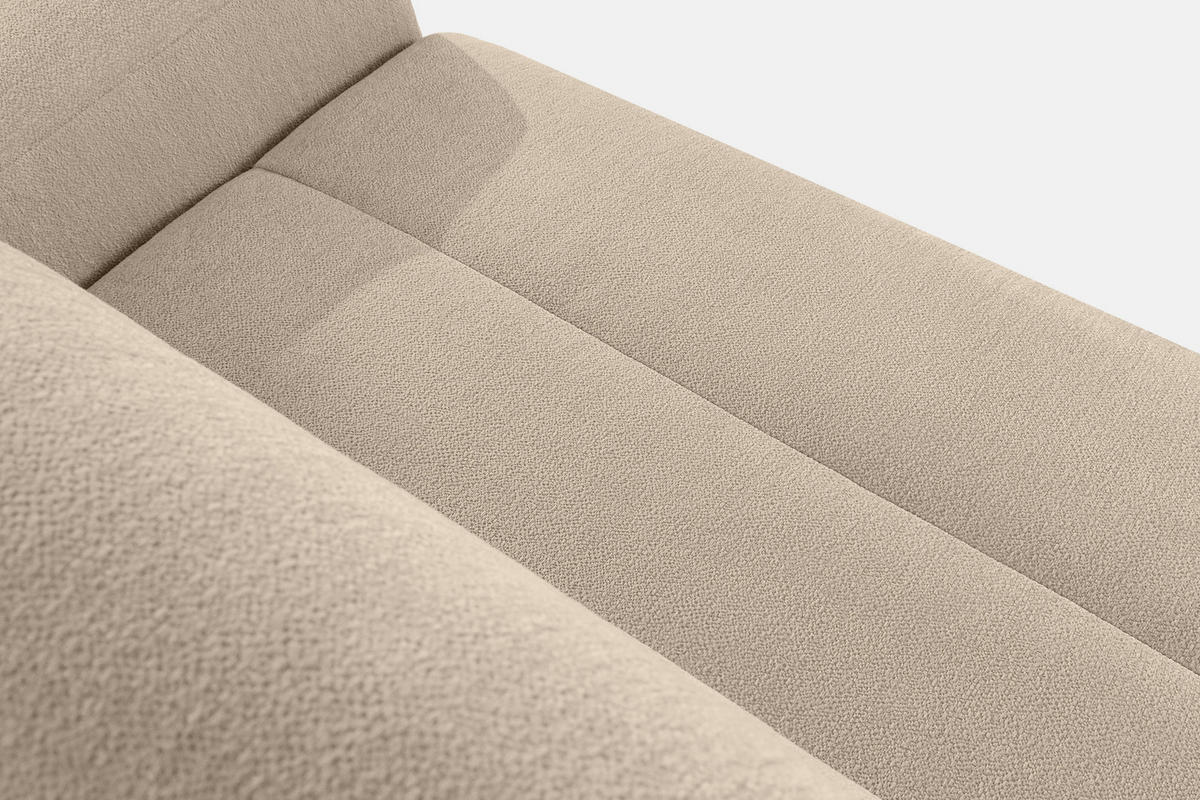 ECKSOFA LINKS BLUME, Cremefarbe - Creme, Holz/Holzwerkstoff (271/164cm) - KONSIMO®