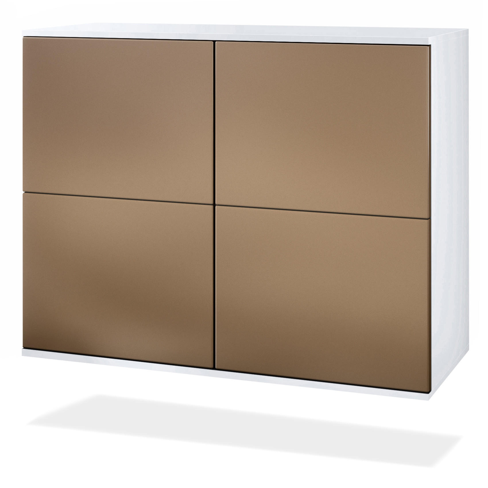 KOMMODE Rova Bronze Optik - Bronzefarben, Holzwerkstoff (92.5/73.5/35cm) - Vladon