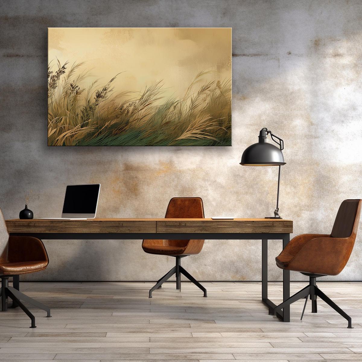 WANDBILD wiese gras natur - Beige, Textil (60/40cm) - Feeby