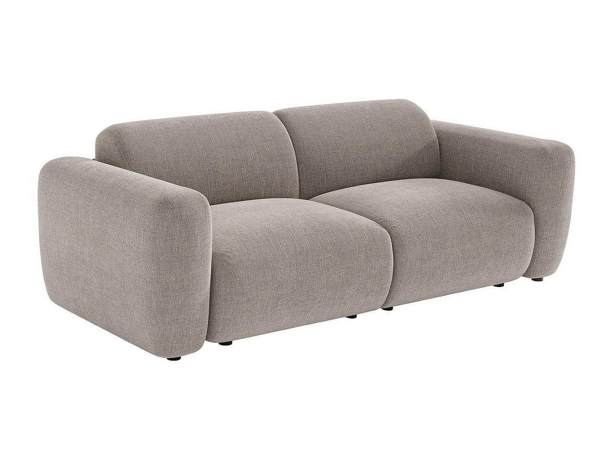 SOFA - 3 Personen - stoff - grau Pogni - Grau, Kunststoff/Textil (205/73/97cm) - Vente-Unique