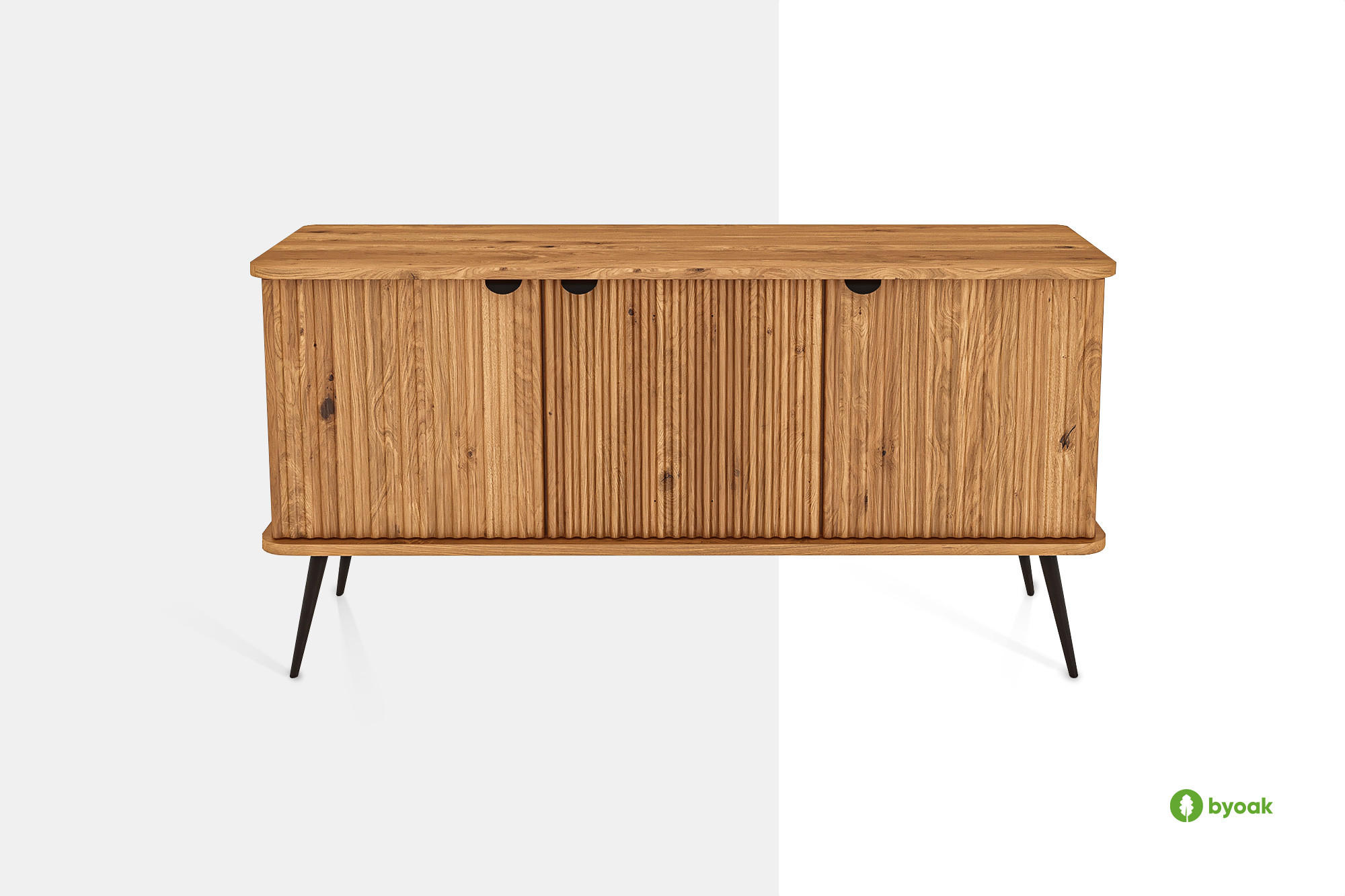 KOMMODE LINA - Wildeiche, Holz (144/72/46cm) - byoak