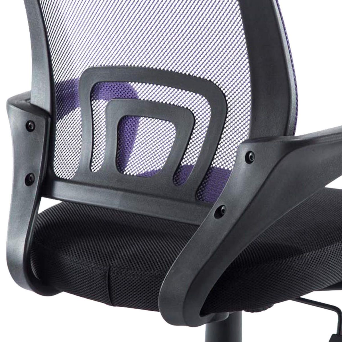 BÜROSTUHL PARIS - 88x56x54, Lila | Kunstleder | Kunststoff Gestell - Lila, Leder/Kunststoff (56/88/54cm) - DELUKE