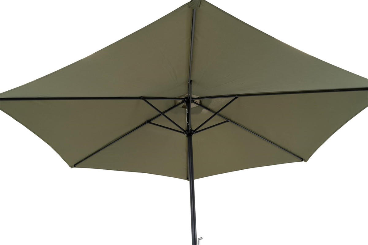 SONNENSCHIRM ZUM AUFKLAPPEN Gemini - Grün - 300/300/ cm - Grün, Metall (300/300cm) - Lesli Living