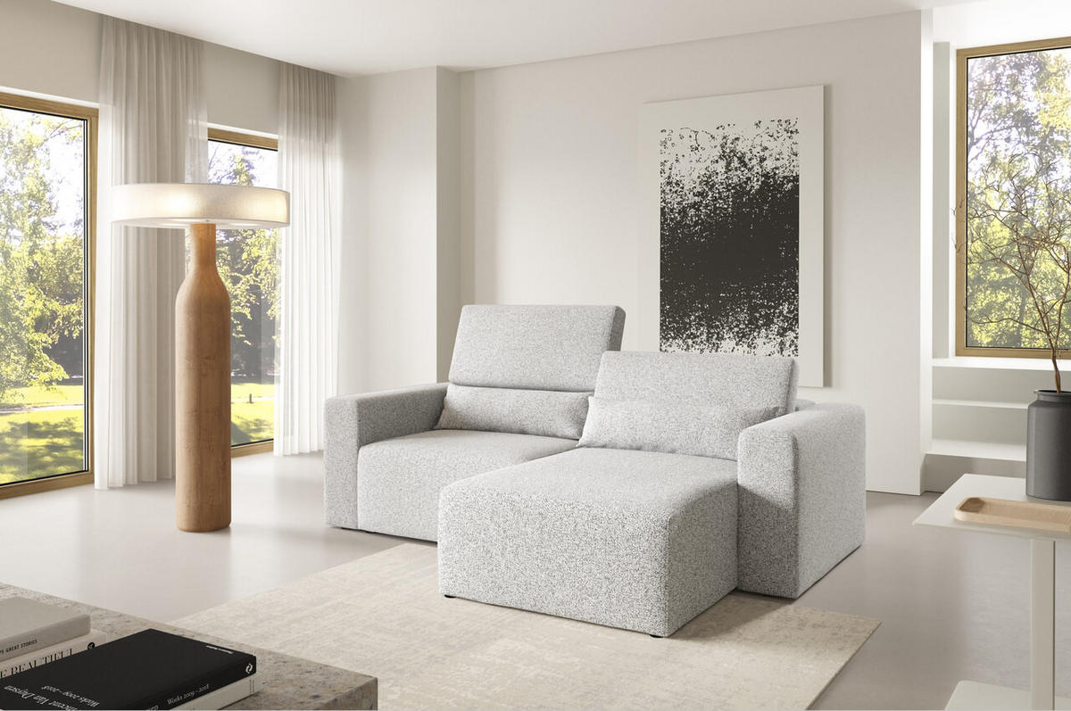 ECKSOFA Modular Premium Grau - Schwarz/Grau, Holz/Holzwerkstoff (225/172cm) - Furnisell