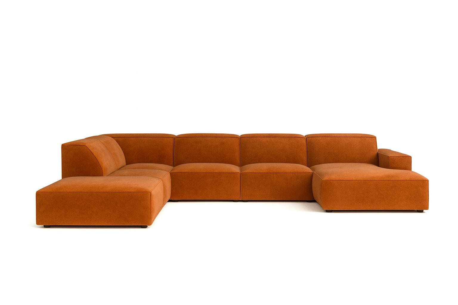 ECKSOFA Cursal V, Stoff Salvador, Braun, Links - Braun, Holz (364/262cm) - Kaiser Möbel