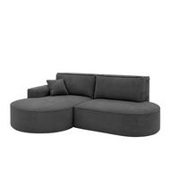 ECKSOFA Modena Pro - Komfort Und Stil Stoff Poso Graphit Links - Graphitfarben, Holz (179/278cm) - Kaiser Möbel